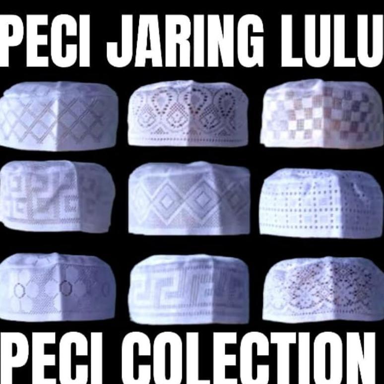 Hot Sale Peci Kopiah Jaring Lulu Saudi Kualitas Premium / Peci Lulu Al-Bukhari Terlaris / Peci Kopia