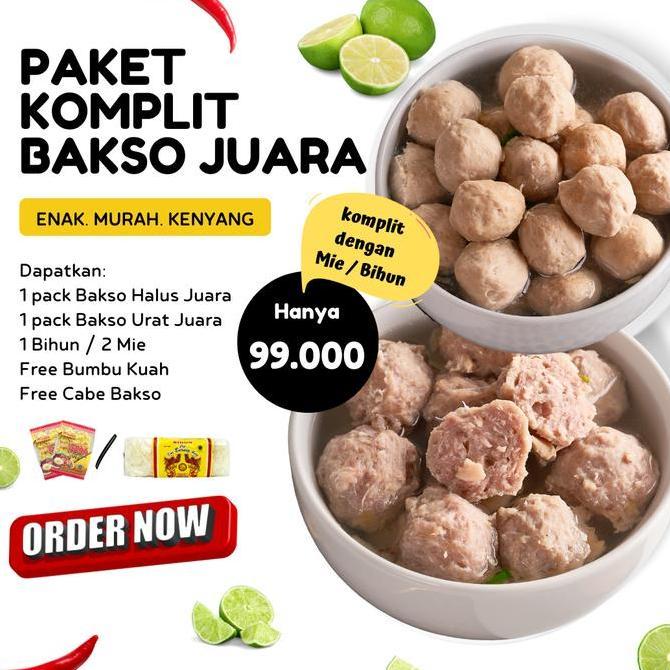 Bigwood- Paket Komplit Bakso Juara Bakso Halus Urat Sapi Warisan Ibu