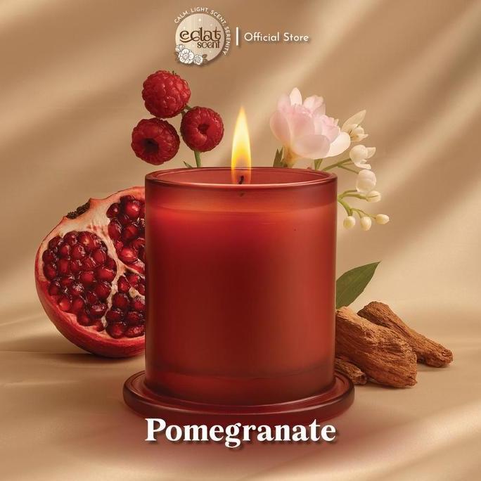 Promo Eclat Candles Fresh Floral Woody Aromatherapy Candle Lilin Aromaterapi Estetik Cup Kaca Besar 