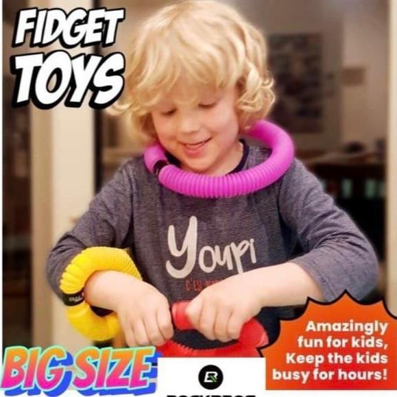 Pop Tubes Pop Tube Pop It Squishy Fidget Toys Mainan Anak Tiktok Pipa Kode 50