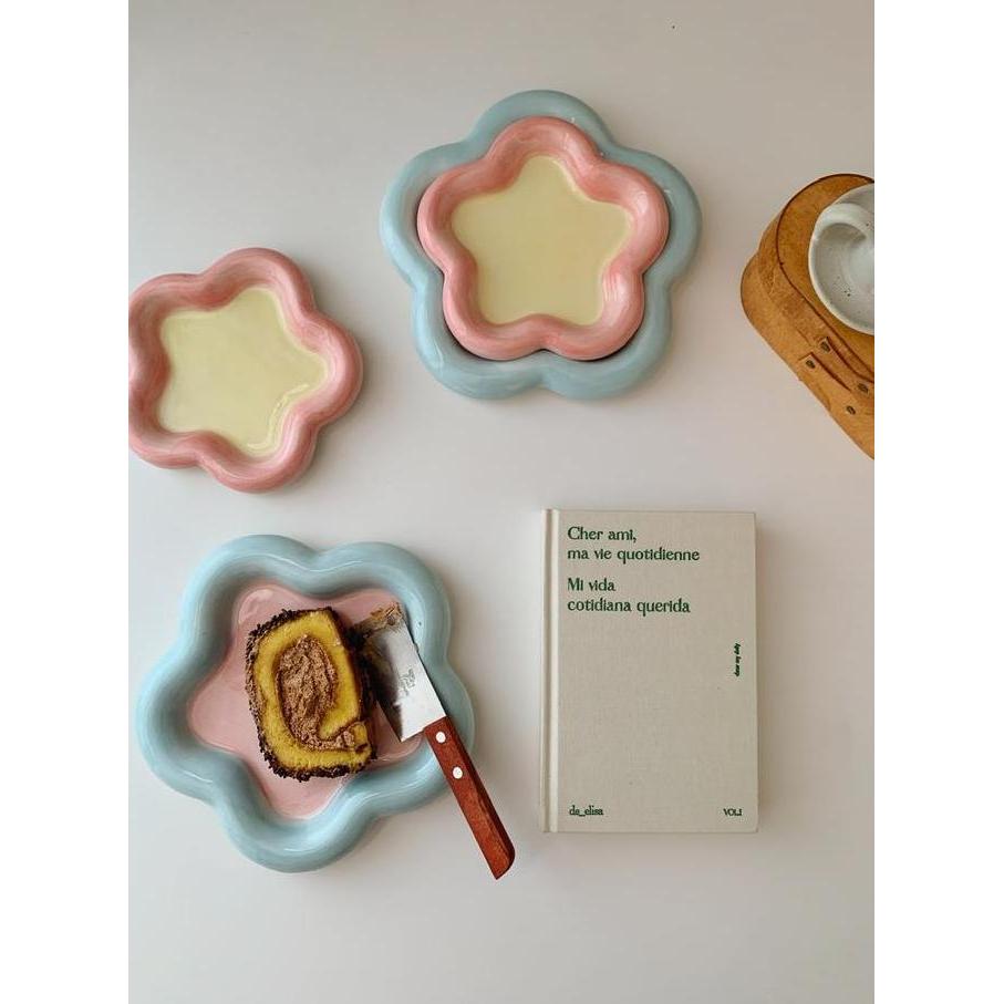 [MINIHOME] BITNA Piring Korea Aesthetic Homecafe Minimalis Alas Makan Keramik Estetik Polos Vintage 