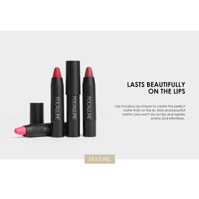 Lipen- (Ready & Ori) Focallure 19 Colors Warna Matte Crayon Lipstick Fa22 Fa 22 Paket Ombre Viral Li