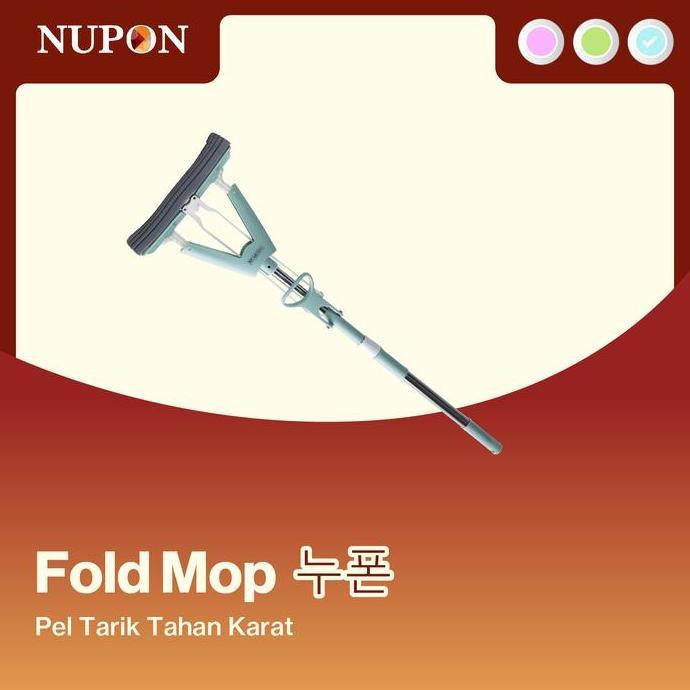 NUPON Alat Pel Pembersih Lantai Fold Mop Stainless Anti Karat (TERBAIK) (TERBARU) (TERMURAH)