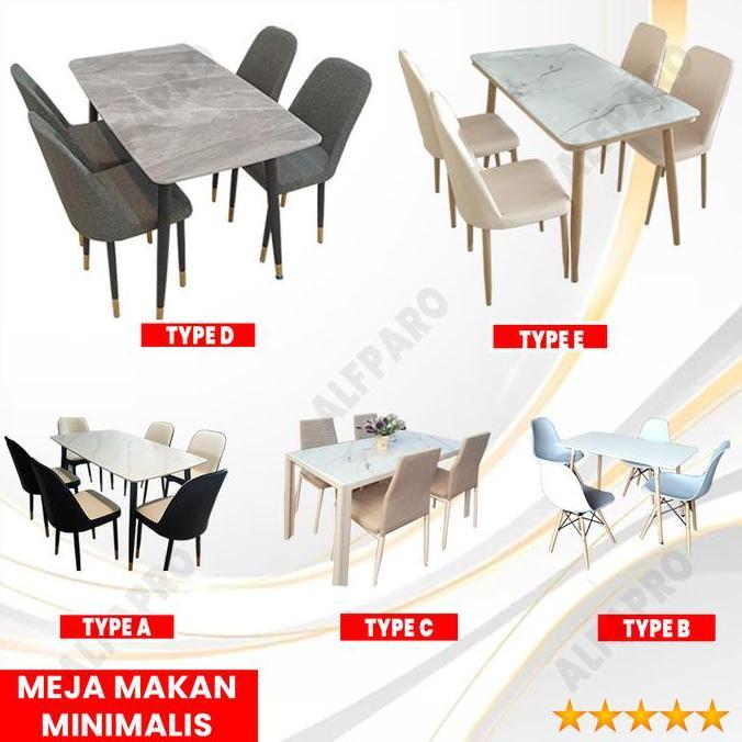 Terlaris Meja Makan Kaca Motif Marmer