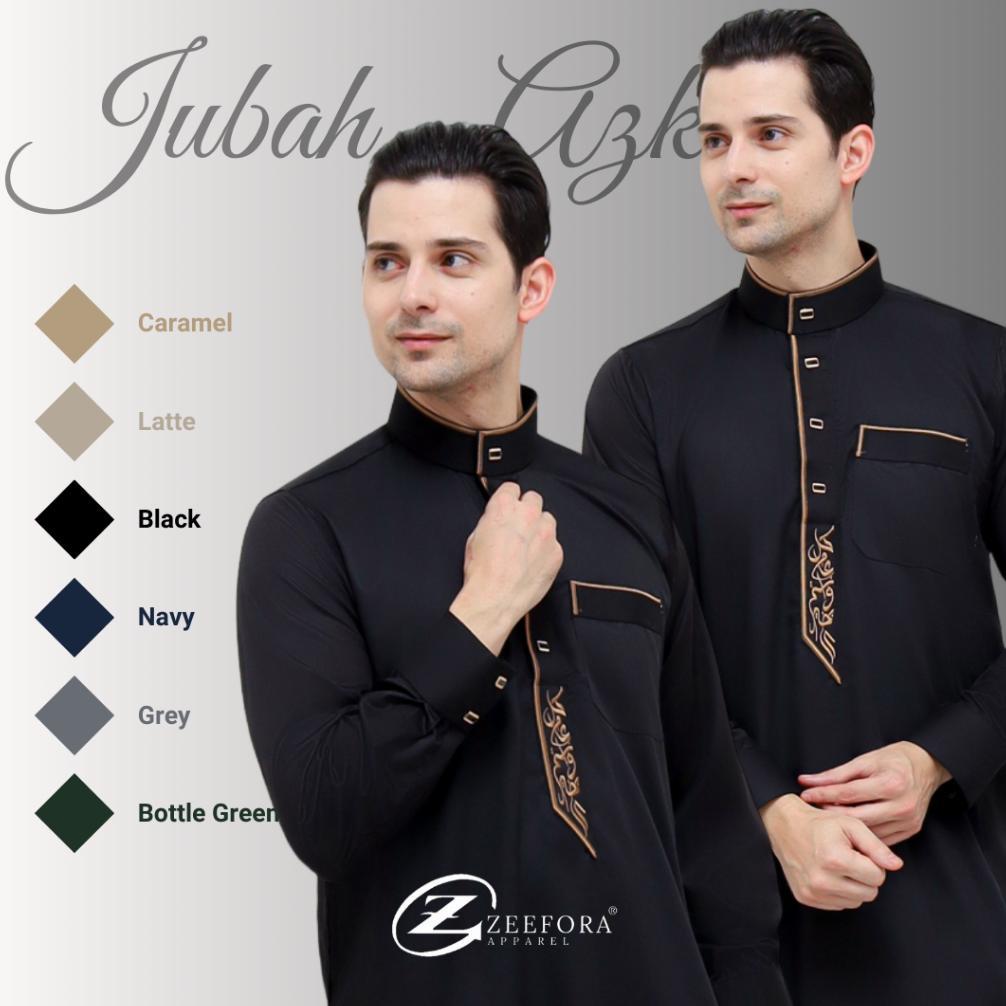 ORIGINAL ZEEFORA-GAMIS AZKA GAMIS SAUDI BASIC THOBE PRIA COUPLE KANCING SNAP LENGAN PANJANG BERKUALI