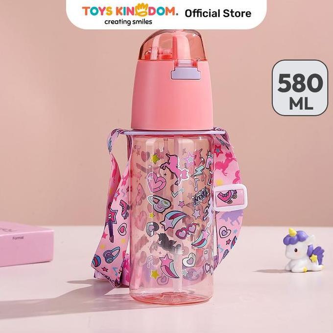 TERBARU - KIDDY STAR 580 ML BOTOL MINUM ANAK UNICORN - PINK