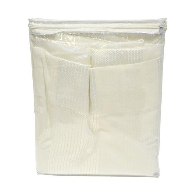 Informa 280X250 cm Tirai Vitrase Big Stripe - Putih Gorden Jendela Kain Penutup Hordeng Tipis Gorden