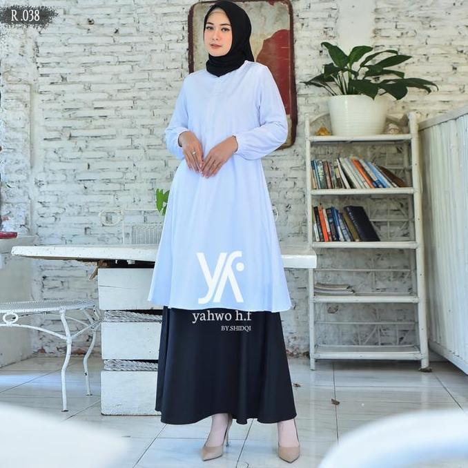 Hokywoi- Seragam Gamis Pns Wanita Terbaru/Pakaian Kerja Wanita/Baju Gamis Guru Pns Wanita Model Kuru