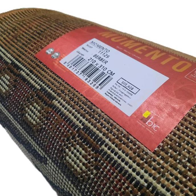 Fmly99- Karpet Permadani Besar Jumbo Coklat Cream Berber Brown Momento Moderno 210X310 Cm