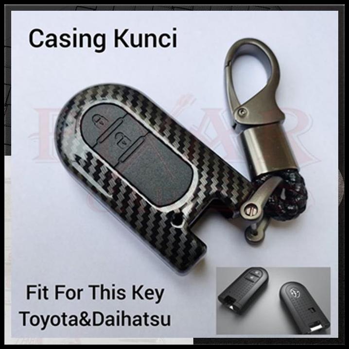 TERMURAH CASE SARUNG KUNCI CARBON MOBIL TOYOTA AGYA 2021 
