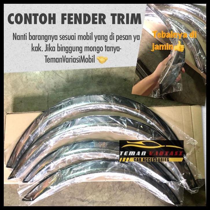 HOT DEAL LIST ATAS BAN MOBIL OVER FENDER TRIM MOBIL TARUNA SHORT CROME STENLIS 