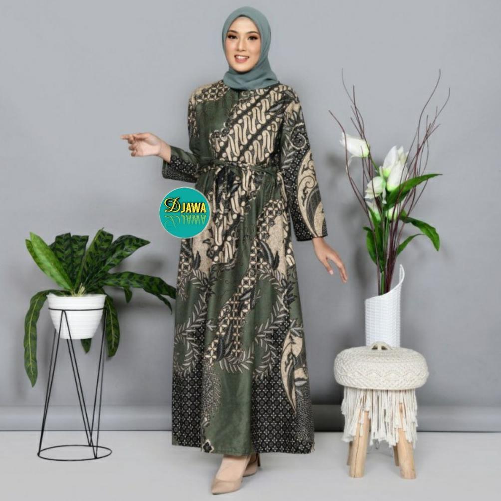 CUMA HARI INI SAJA-BAJU GAMIS BATIK WANITA TERBARU KEKINIAN - GAMIS BATIK JUMBO - MS GAMIS SRIWEDARI