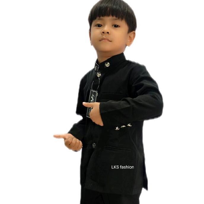 DF60 - Koko anak atau jasko anak polos Setelan ,simple Nyaman juga elegant Baju Muslim Pria Couple K