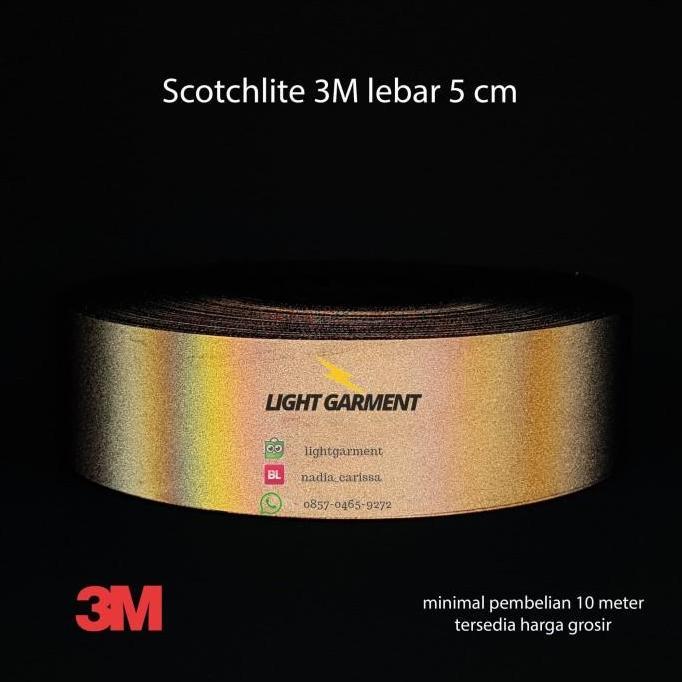 Pita Scotlight Scotchlite Scotlite Skotlet 3M lebar 5 cm Reflektor