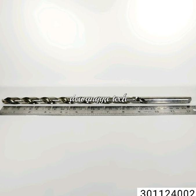 Nachi 12.4mm Long drill 12.4 mm mata bor besi panjang 12 . 4 mm HSS 12