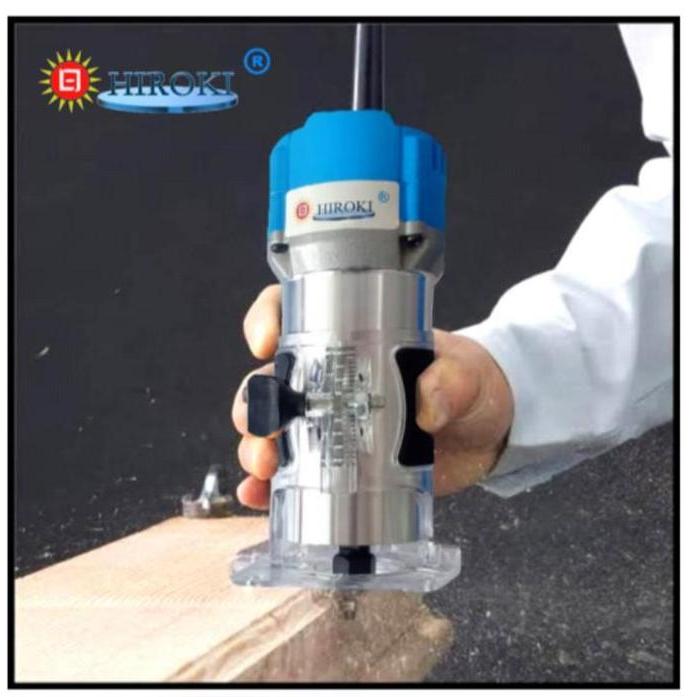 TERMURAH HIROKI HR-370 Mesin Profil Kayu Mini Router Handle Wood