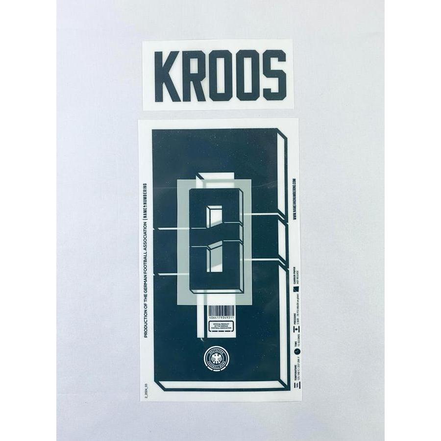 TERLARIS - Nameset Jerman 2024 Home = KROOS (8). Original Nameset for Jersey.