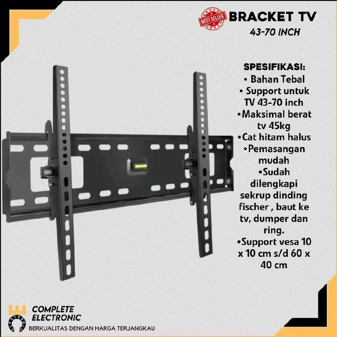 Braket TV Dinding 40-90 inch inch Untuk Semua Merk TV, Breket TV