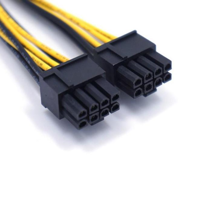 Deepflip- Kabel Vga 8 Pin Female To Dual 8 Pin Pcie (6+2) Male Kabel Pcie Vga