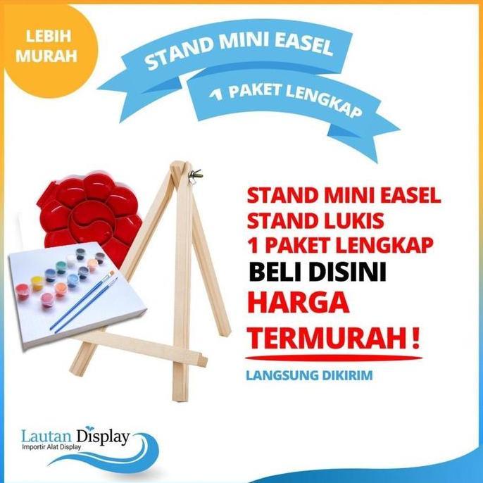 Alat Lukis Lengkap 1 Paket Alat Melukis Anak (Cat Lukis Kanvas Kuas Palet) Paket Lukis Anak 1 Set  L