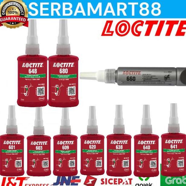 Promo LEM LOCTITE 50ML 601 603 609 620 638 640 641 648 660 680 50 ML Diskon