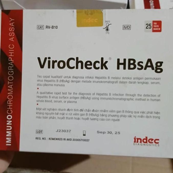 Virocheck HBsAg indec tes Hepatitis isi 25