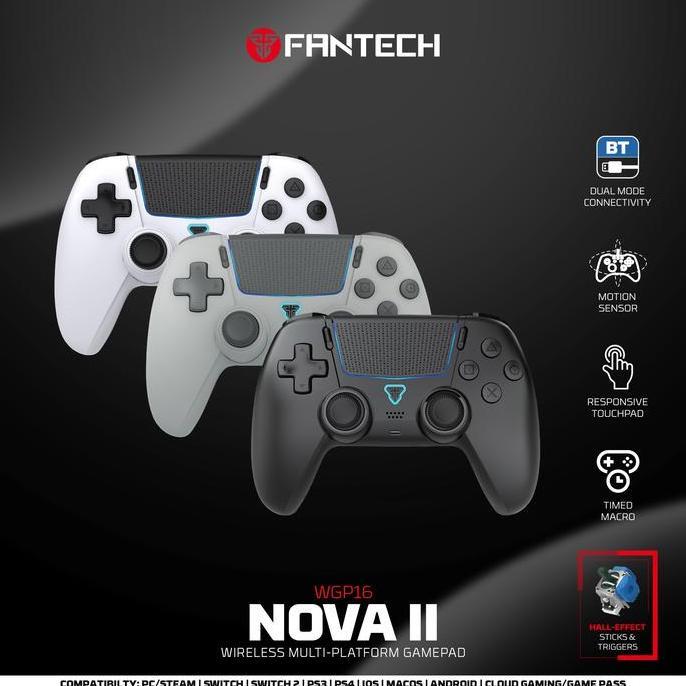 TERMURAH - Fantech WGP16 / WGP-16 Nova Wireless Gamepad Hall Effect Multi-platform Controller Dual C