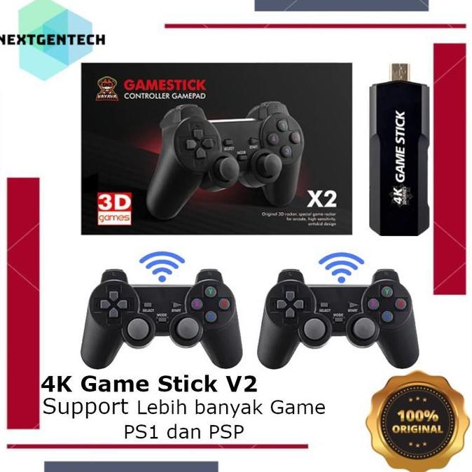 4K Game Stick Gen 2 Retro Console Wireless Gamepad Video Game Retro