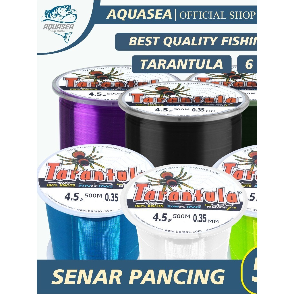 PROMO (COD) AQUASEA Tali Pancing TARANTULA 500Meter Nilon Pancing BahanNilon Pancing AntiKeriting