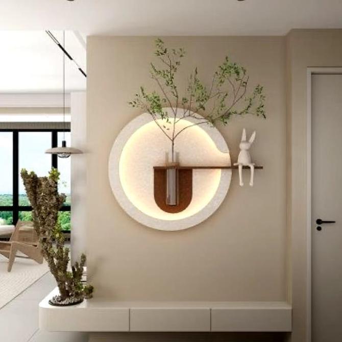 HIDROAQUATIC Pajangan Dinding Estetik HIASAN DINDING BINGKAI VAS 50cm Dekorasi Ruangan Home Decor Ae