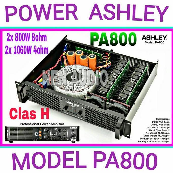 BEBAS ONGKIR - Power ASHLEY pa800 original pa 800 clas H amplifier 800W