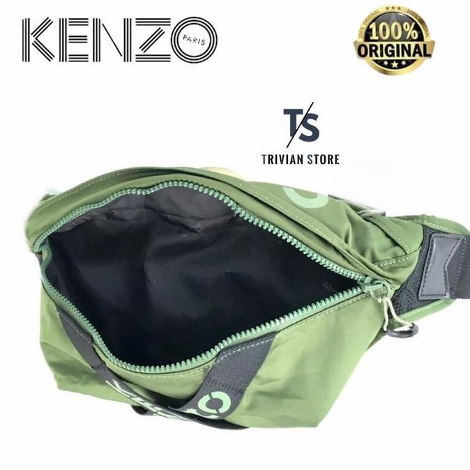 Kenzo"s Waistbag Belt Bag Logo Cross Green ORINAL