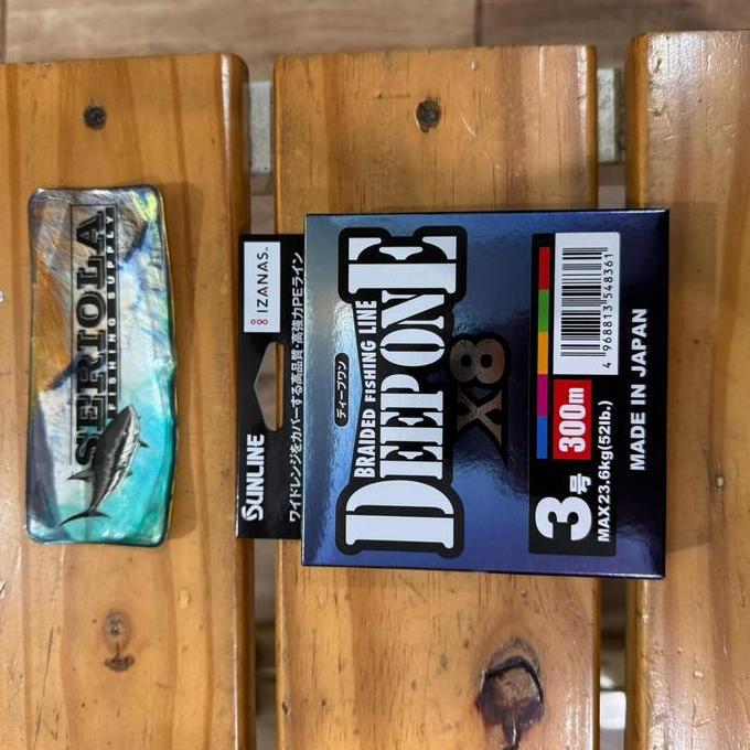 SUNLINE PE BRAIDED FISHING LINE DEEPONE X8 300M MULTICOLOUR (TERBAIK) (TERBARU) (TERMURAH)