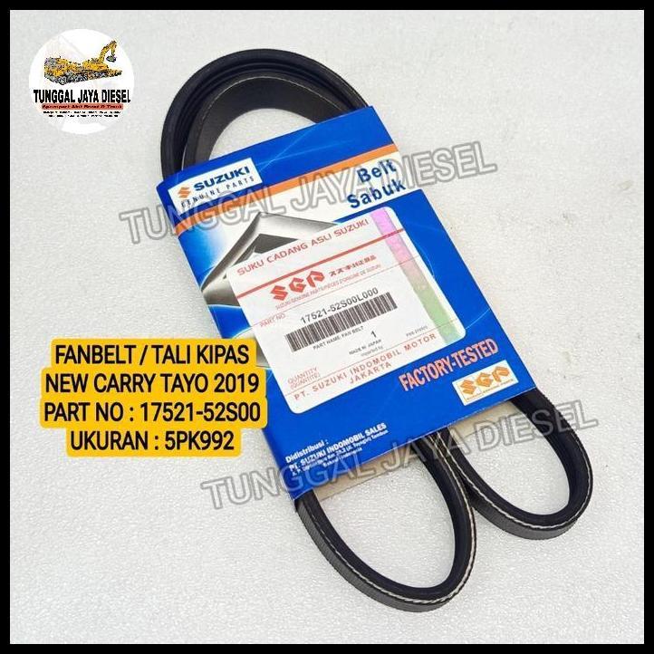 TERBARU FANBELT VANBELT V-BELT SUZUKI NEW CARRY TAYO 2019 FAN BELT 5PK 992 5PK992 17521-52S00 