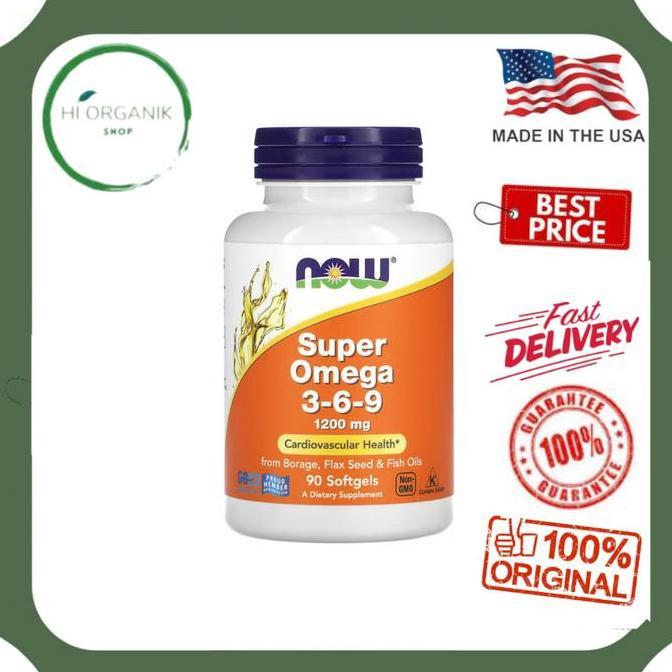 NOW Foods Super Omega 3-6-9 369 1200 mg 90 Softgels