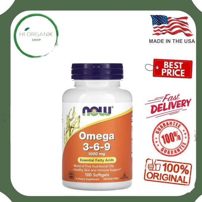 Now Foods Omega 369 3 6 9 omega 3-6-9 1000 mg 100 Softgel