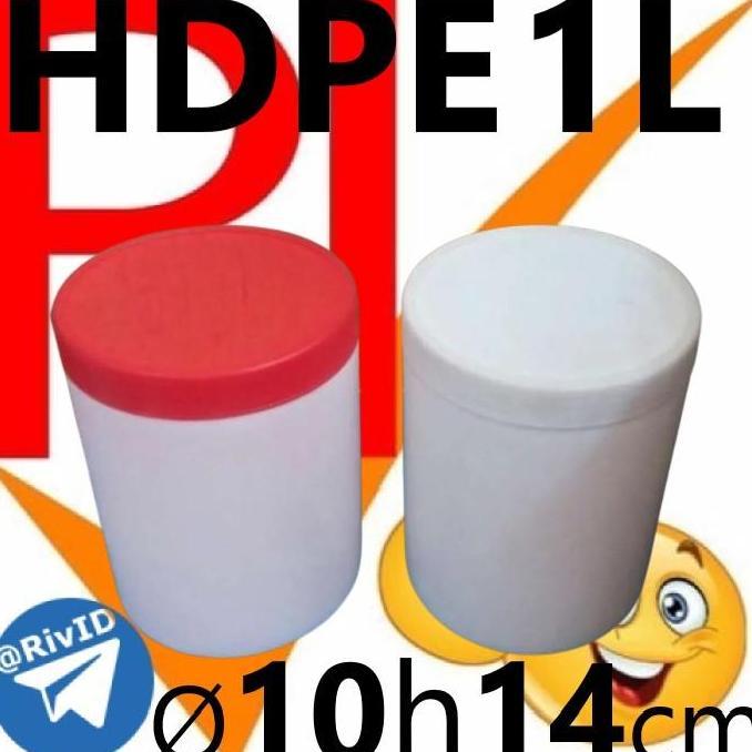 BEBAS ONGKIR - Toples HDPE 1L /Carton Jar 1 Liter Tabung 1L 1000 mL Pot Lem 1Kg 1000mL