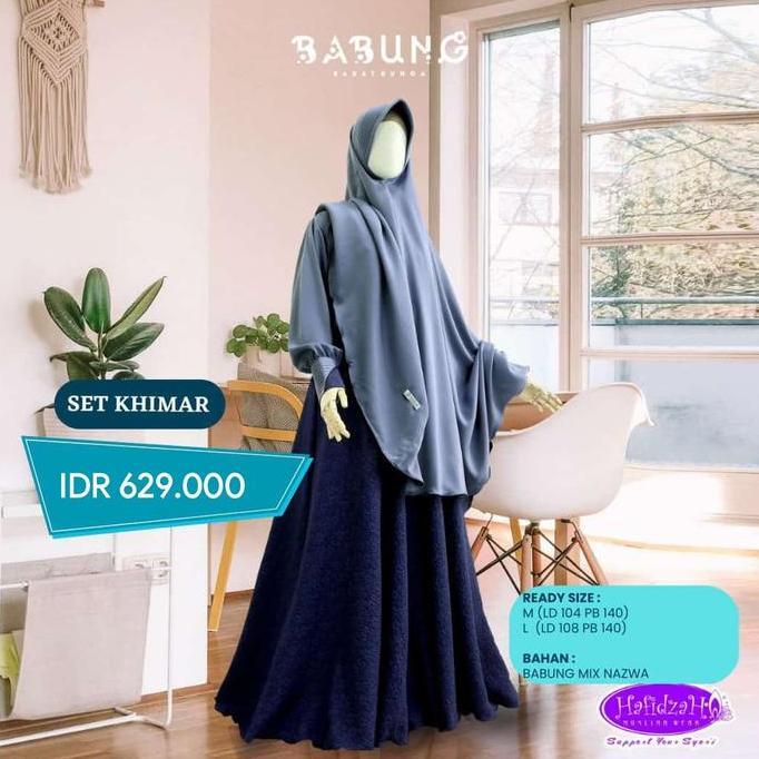 Set Khimar Gamis Syar'i | Gamis RH Premium | Babung Series