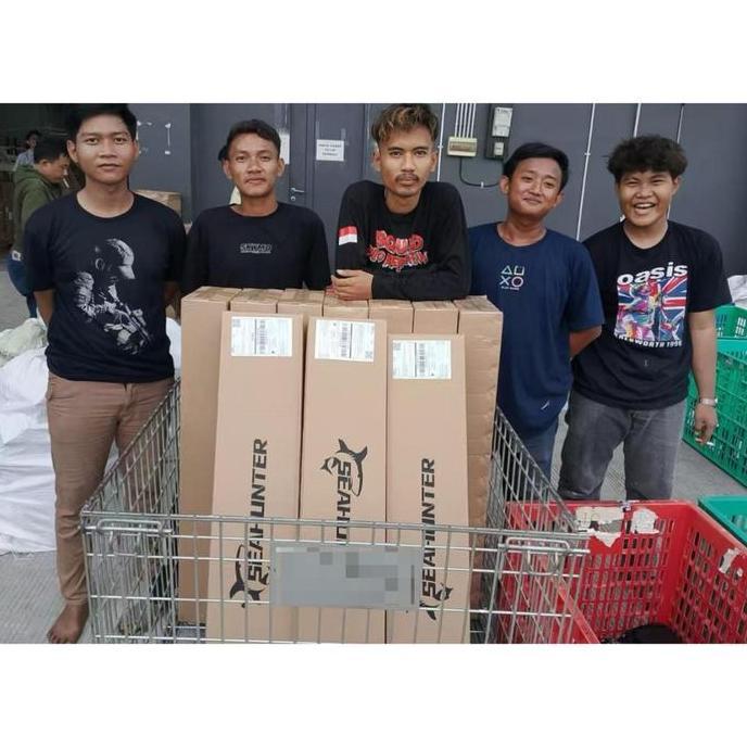 SEAHUNTER Joran Pancing 1 Set : Spinning Joran+Reel+PE X8 150M Senar + Lure set box 26pcs murah Comb