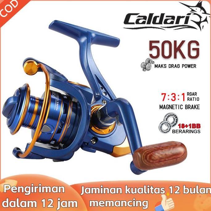 Reel Pancing Alat Pancing Reel Set Reel Pancing Power Handle Spinning Reel Caldari BF 1000-700 (TERB