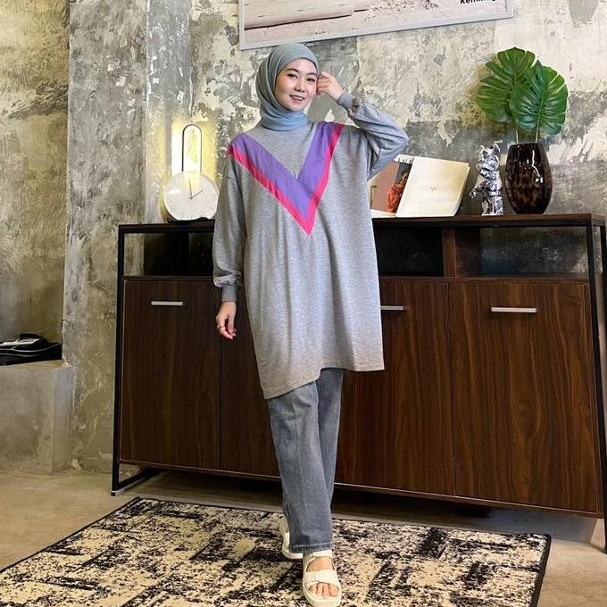 Fash - 1137 Tunik Kaos Modis Wanita