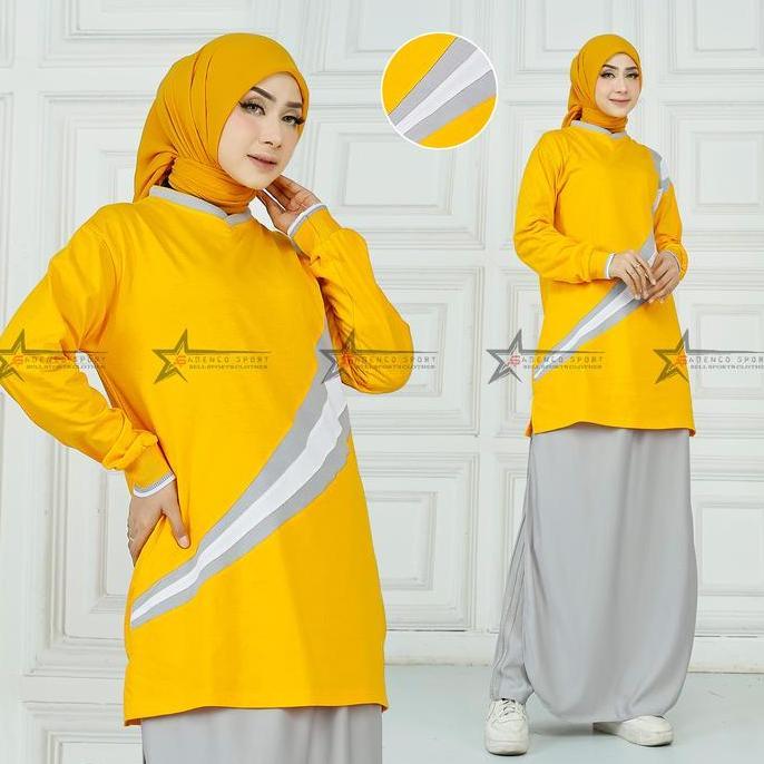 Setelan Baju Senam Tunik Muslimah ROK Celana (ROCELA) / Setelan Baju Olahraga Tunik Muslimah syari