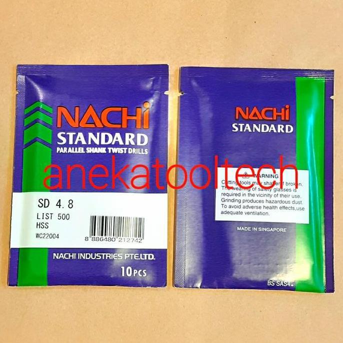 Mata bor HSS 4,8mm NACHI | twist drill bits NACHI 4,8 mm HSS (ORI)