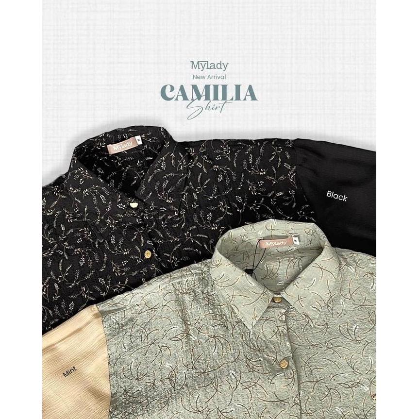 NEW CAMILIA SHIRT BY MY LADY/BAHAN COTTON CRINKLE/KEMEJA PREMIUM/KEMEJA MYLADY/BAJU WANITA MYLADY/AT