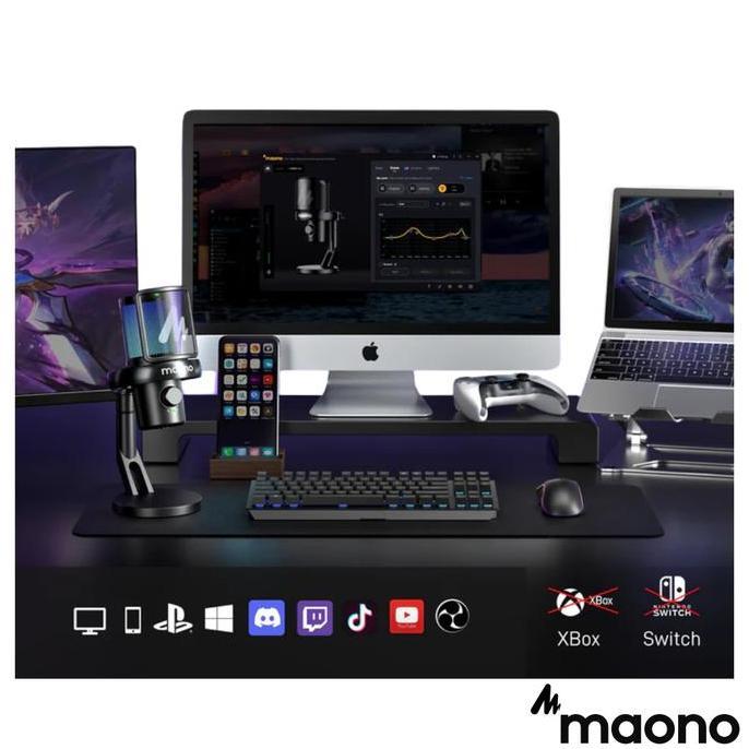 MAONO DM40 PRO USB / Wireless Gaming Desktop Microphone | Mic Condenser Podcast (TERBAIK) (TERBARU) 