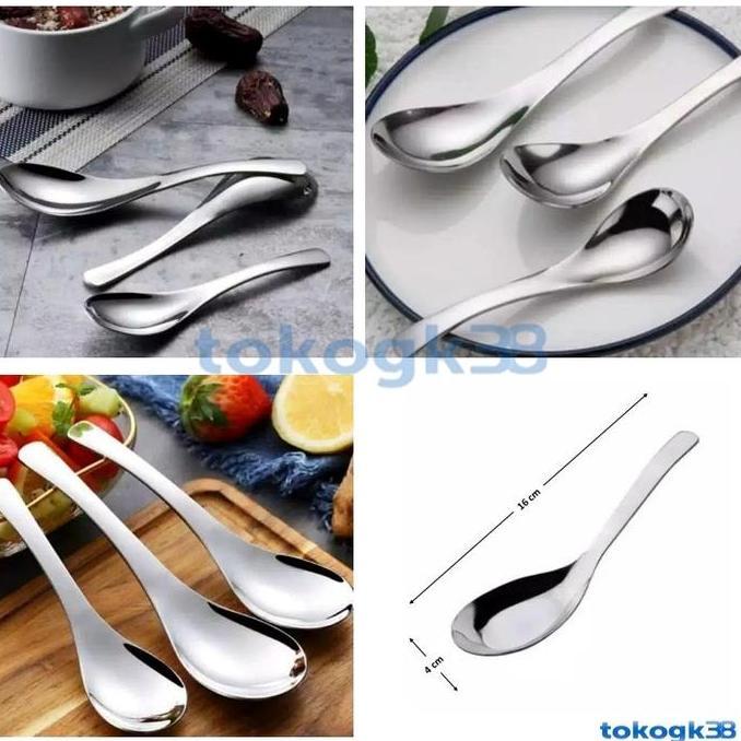 Sendok Bebek Kecil / Sendok Bayi Stainless Super Tebal GLANZ 1 Lusin