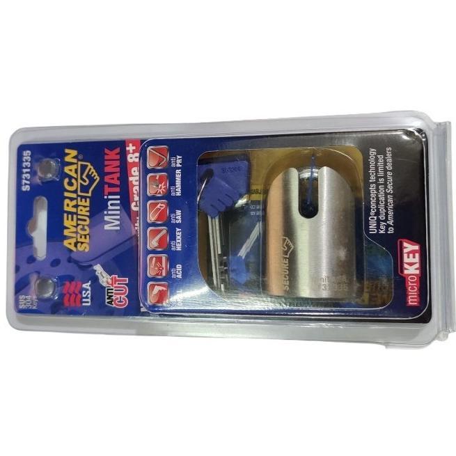 GEMBOK MOTOR 40MM MINI TANK KUNCI CAKRAM UNIVERSAL STAINLESS STEEL BERKUALITAS/GEMBOK MOTOR SEPEDA G