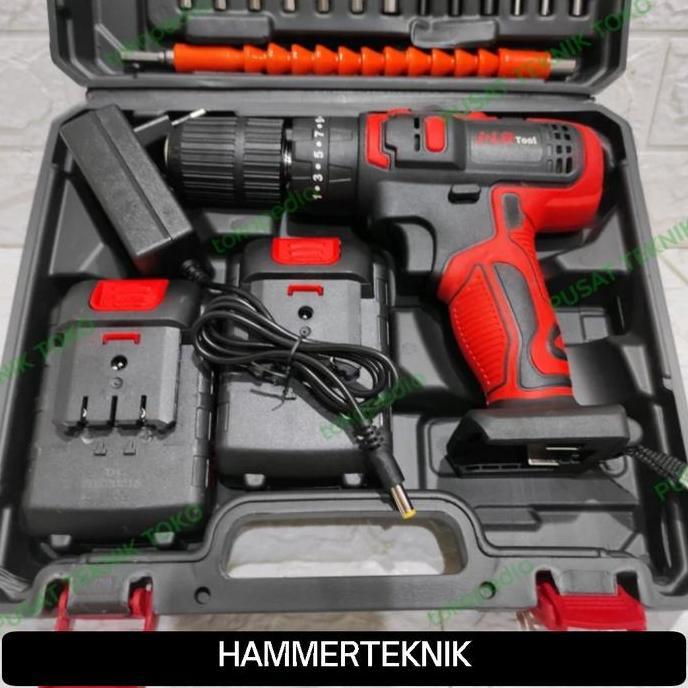 JLD 36-1 MESIN BOR CORDLESS 13mm IMPACK DRILL 2 BATERAI 36V 13MM