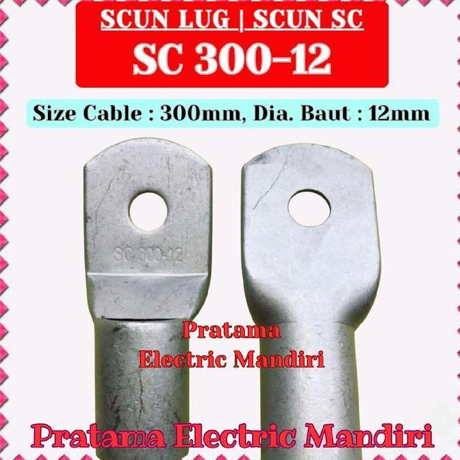 [ECER=PCS] SCUN CABLE LUG KABEL SKUN SC SC300 SC300-12 SC 300-12 SC-300-12 SC30012 SC 300 12