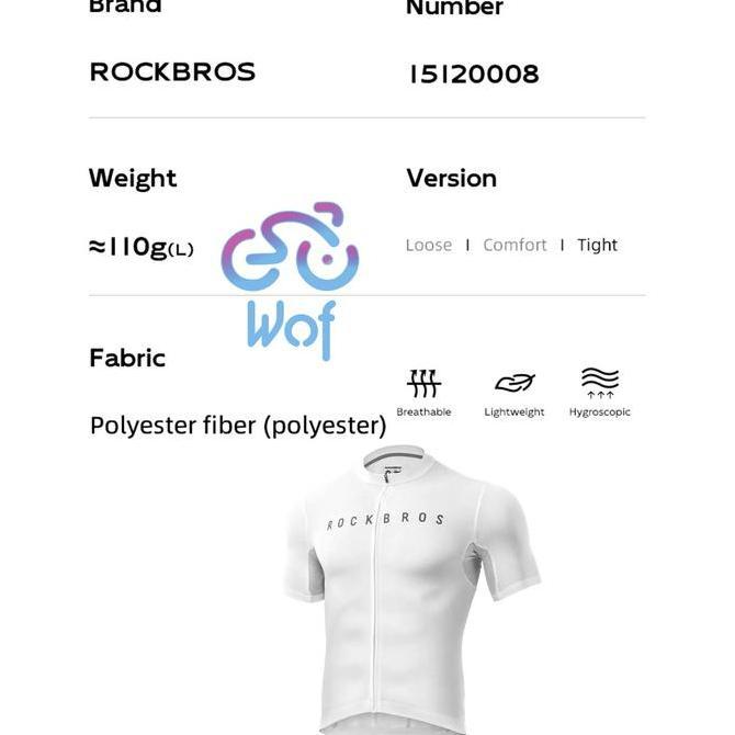 ROCKBROS 15120008 Baju Kaos Jersey Lengan Pendek Olahraga Sepeda Pria Wanita Darren Cycling Short Sl